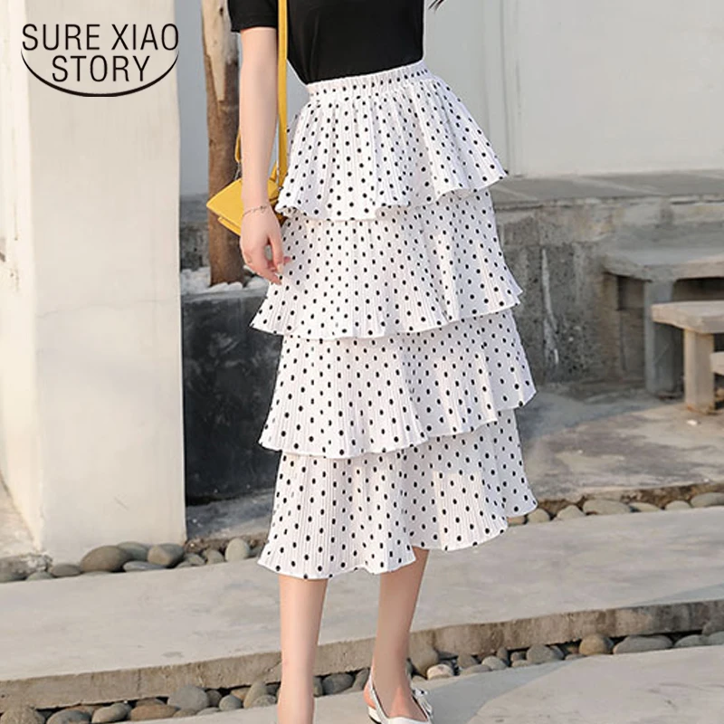 Крутые летние юбки женские s черные Большие размеры Женская юбка Empire Mujer Moda 2019