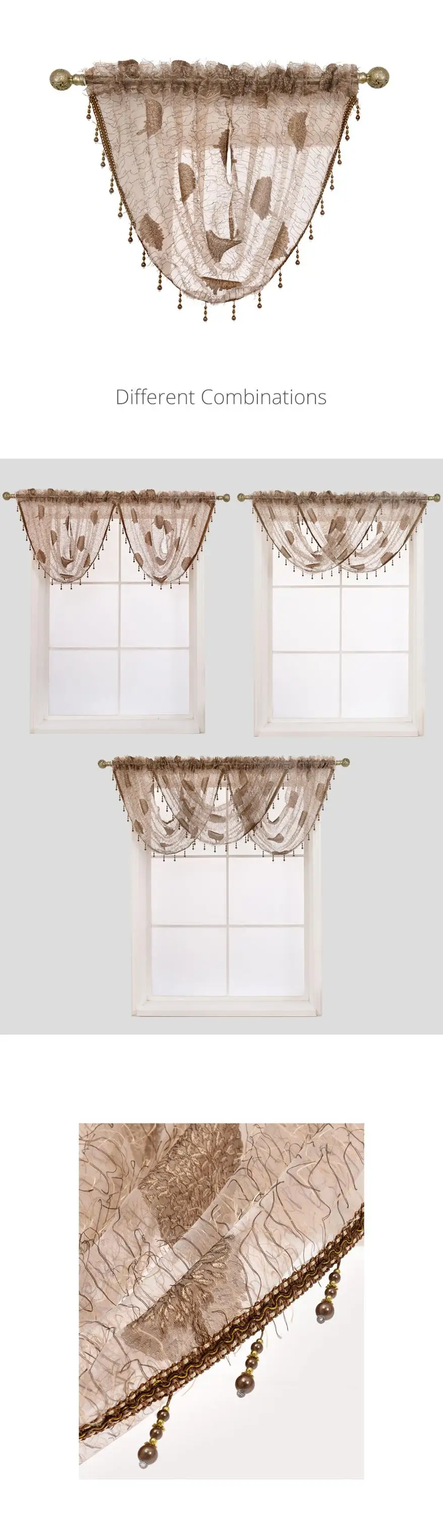 BVL-Smt496 NAPEARL Natural All-match Tulle Waterfall Valance Bead Window Curtain Decoration Manufactured Rod Pocket Treatment Lovely Drapes (2)