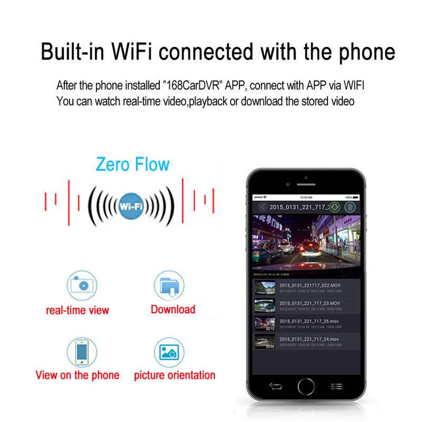 Умный wifi DVR 170 градусов беспроводной Автомобильный видеорегистратор 1080 P Full HD ночная версия g-сенсор управление через телефон по wifi камера