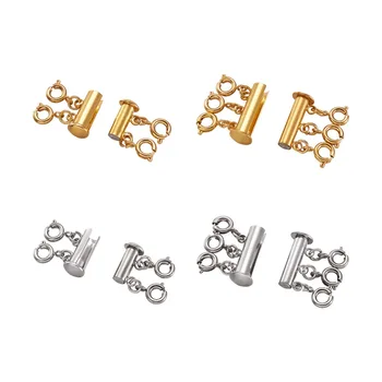 

Pandahall Brass Magnetic Slide Lock Clasps with Unsoldered Jump Rings Slide Lock Clasp Necklaces Bracelets Earrings DIY Jewelry