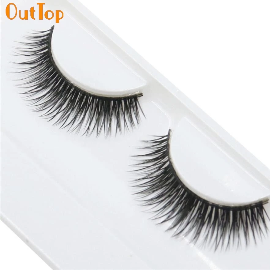 OutTop ColorWomen 1 пара натуральные длинные красивые густые накладные ресницы из