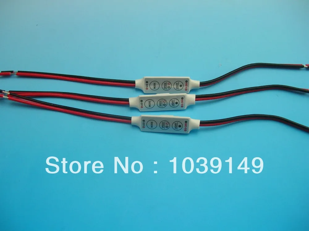 R102 Mini 3 klucz kontroler LED jednokolorowy; DC8 ~ 16 V; 5 tryby; 5 ...