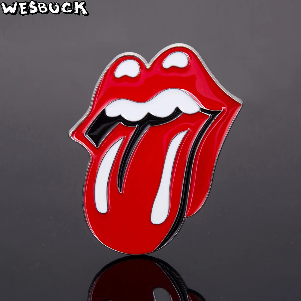 

WesBuck Brand Red Tongue Metal Belt Buckles for Man Unisex Cartoon Buckles Cowboys Cowgirl Cool Buckle Luxury Causal Hebilla