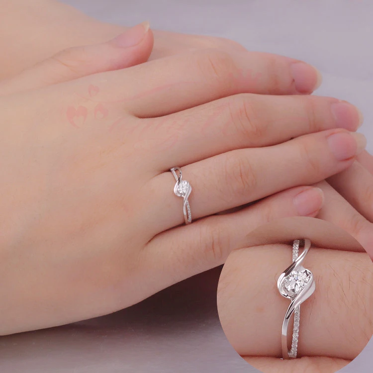 Luxury Quality 0 22carat 18k White Gold Ring 5carat Effect Luxury Quality 0 22carat 18k White Gold Ring 5carat Effect Engagement Wedding For Women Anniversary In Rings From Jewelry Accessories On