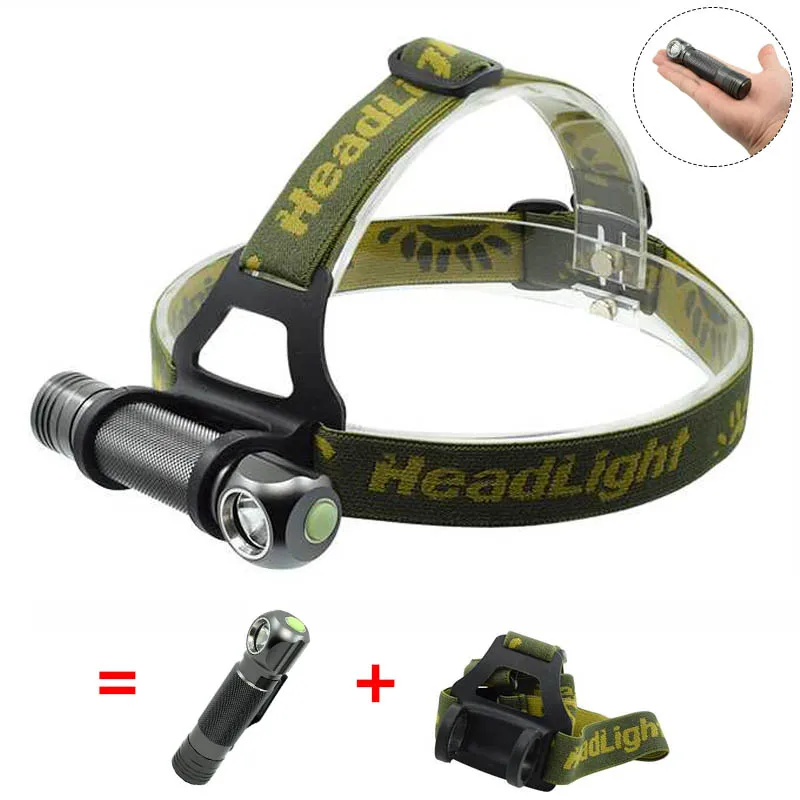 

XPL V5 LED Headlight Headlamp Mini Flashlight Forehead Light Camping Fishing Head Torch Pen Clip Lamp by 18650 Battery Lighting