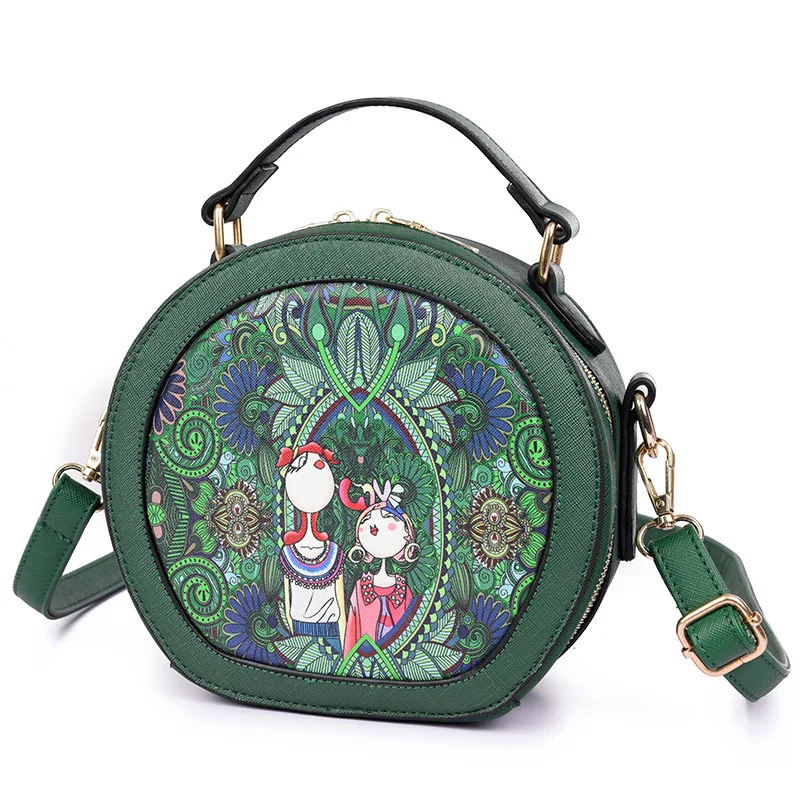 

Cartoon cute oblique bags women's bags 2019 Hot fashion fashion one-shoulder portable small round bags