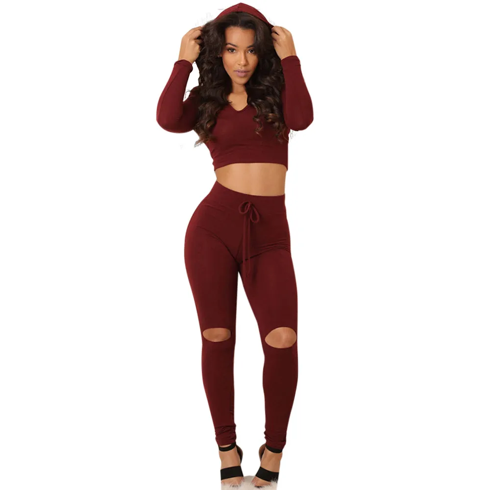 

Sexy Tops and Pants Set Fashion Women 2 Piece Set Summer Style Short Tees and Long Pants Suit