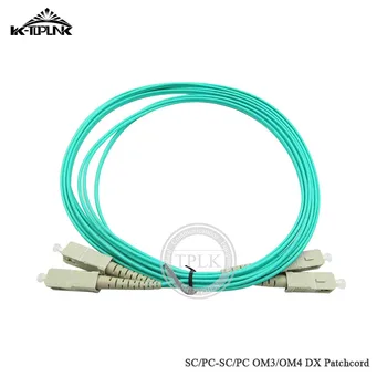 

wholesale 3M 50pcs/lot SC PC-SC PC OM3-OM4 DX patchcord Single mode 3.0mm 9/125 Duplex jumper Optical Fiber patchcord