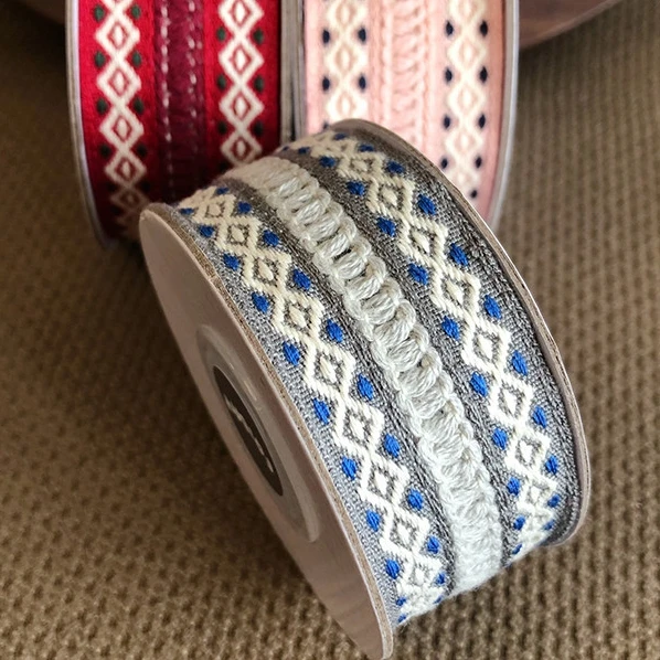 

FUERDAI 013 , 30mm Embroidery ribbons, DIY hair accessory, 2 yards per pack