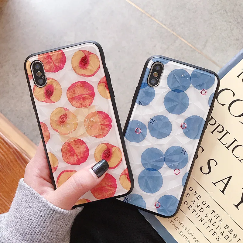 Чехол с алмазной текстурой для iphone 7 чехол 6 6s 8 plus X Xs max XR чехлы телефонов оранжевым