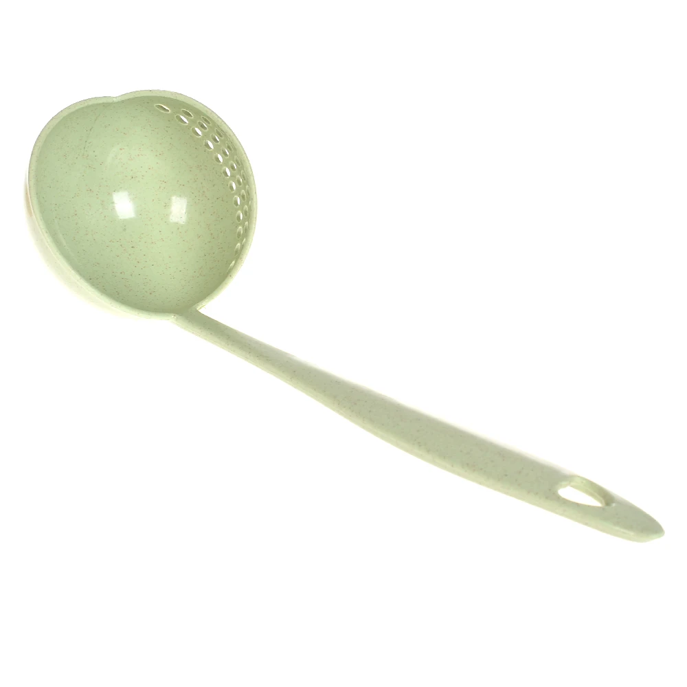 

2 in 1 Creative Wheat Straw Soup Spoon Long Handle Lovely Porridge Spoons Filter Home Kitchen Cooking Tools