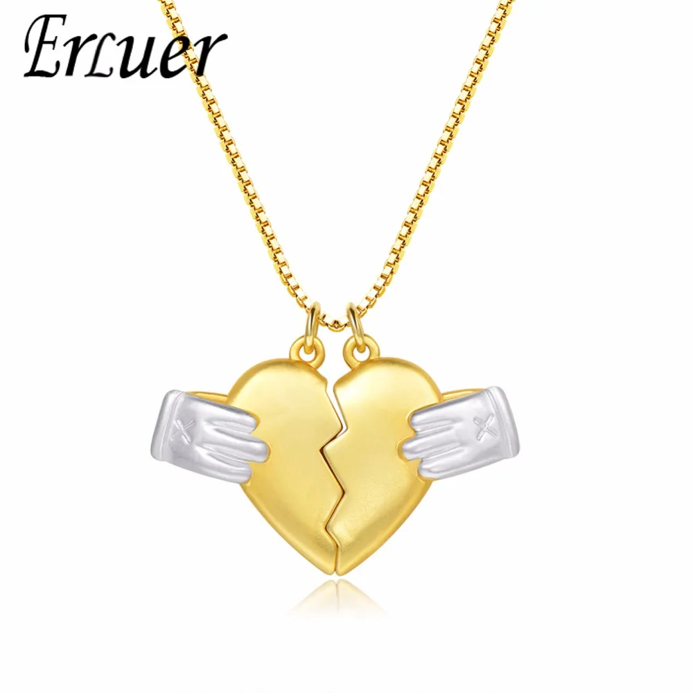 

ERLUER necklace for women Romantic heartbreaking jewelry Girl detachable necklaces jewellery Valentine's Day present accessories