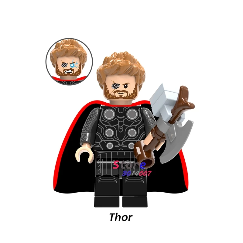

Single Marvel Avengers 3 Infinity War Thor Ragnarok Thanos Infinity Gauntlet Iron Man building blocks toys for children