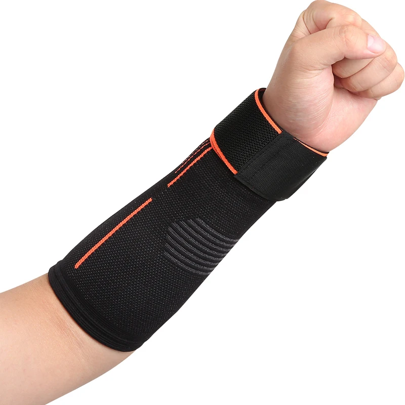 

Gym elbow pads for outdoor sports Knitted Sleeve Brace Elbow Pads Support Adjustable Arm Sleeve Gym Pads