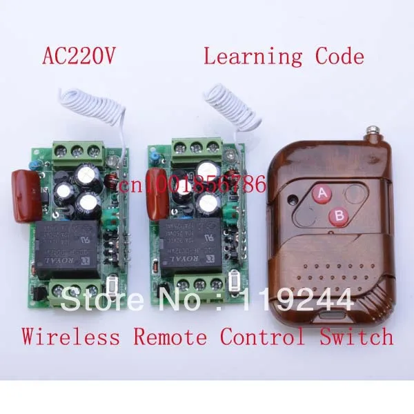 

RF Wireless Remote Control Switch System Receiver&Transmitter 220V 1CH 10A Learning Code M4/T4/L4 output state is adjusted
