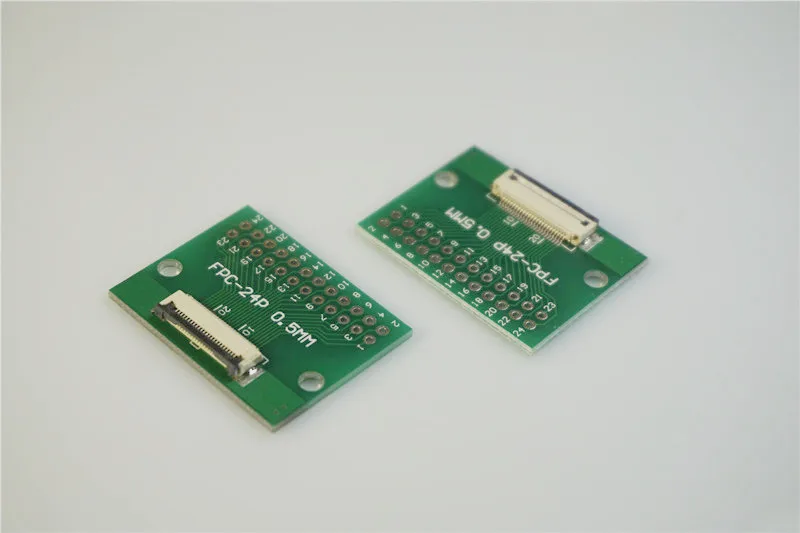24-Pin FPC Connector to DIP Breakout Board 0.5mm 1mm Pitch Pack of 3
