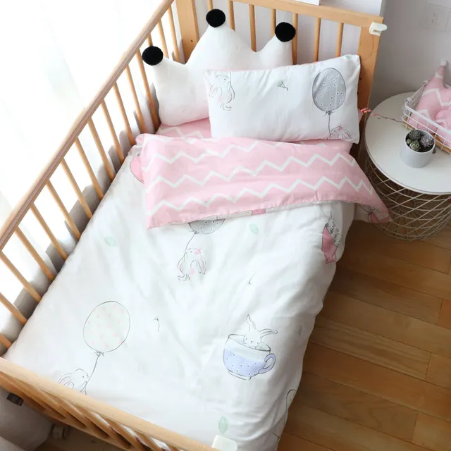 $US $20.99  3Pcs Baby Bedding Set Cotton Crib Bed Linen Kid Duver Cover Pillowcase Bedsheet Or Custom Made Matt
