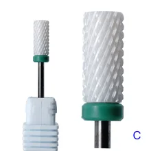 Настоящие! Белый с плоской головкой 6,0 Диаметр керамический сверло для ногтей Электрический прибор для маникюра, педикюра сверла быстро удалите Гель Инструменты