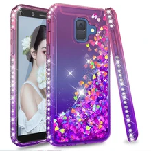 Funda con purpurina de diamante para Samsung Galaxy, funda con gradiente de arena movediza para Samsung Galaxy A9, A7, A6, A5 Plus 2018, J8, J7, J3, J4, J6 Plus 2018