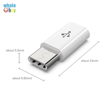 

1000pcs/lot USB Type-C Adapter Micro USB Female To USB 3.1 Type C Male Cable Converter Fast Quick Charger for Xiaomi 5 5S Mi5