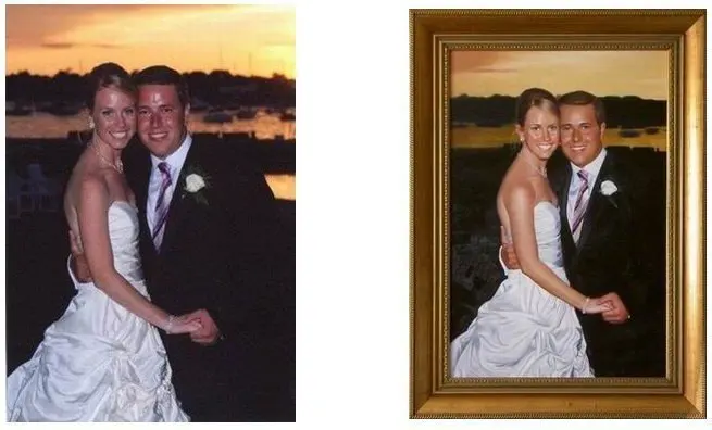 

Free Shipping High Quality Custom Art Weddings Oil Painting From Photo on Canvas Art Wall Picture For Living Room Abstract Art