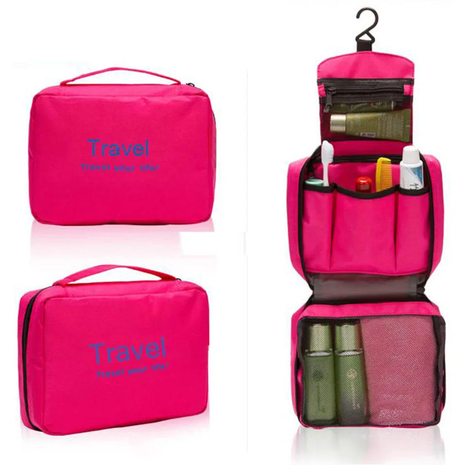 Hanging Travel Cosmetic Bag Women Zipper Make Up Bags Polyester High Capacity Makeup Case handbag Organizer Storage Wash Bag (2)