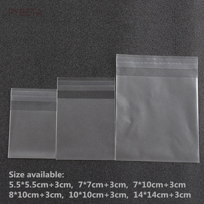 300pcs/lot- Frosted Transparent Plastic Self-adheive Pouch Biscuit Candy Baking Food Packaging Sample Gift Bags