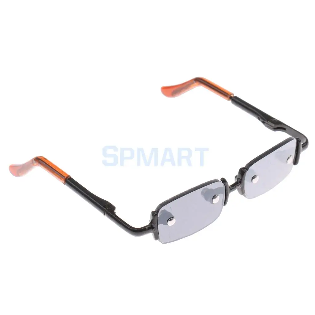 Fashion Unisex No Frame Square Glasses Eyewear for 1/3 BJD Dolls Clothes Dress Up Accessory Outfit Black