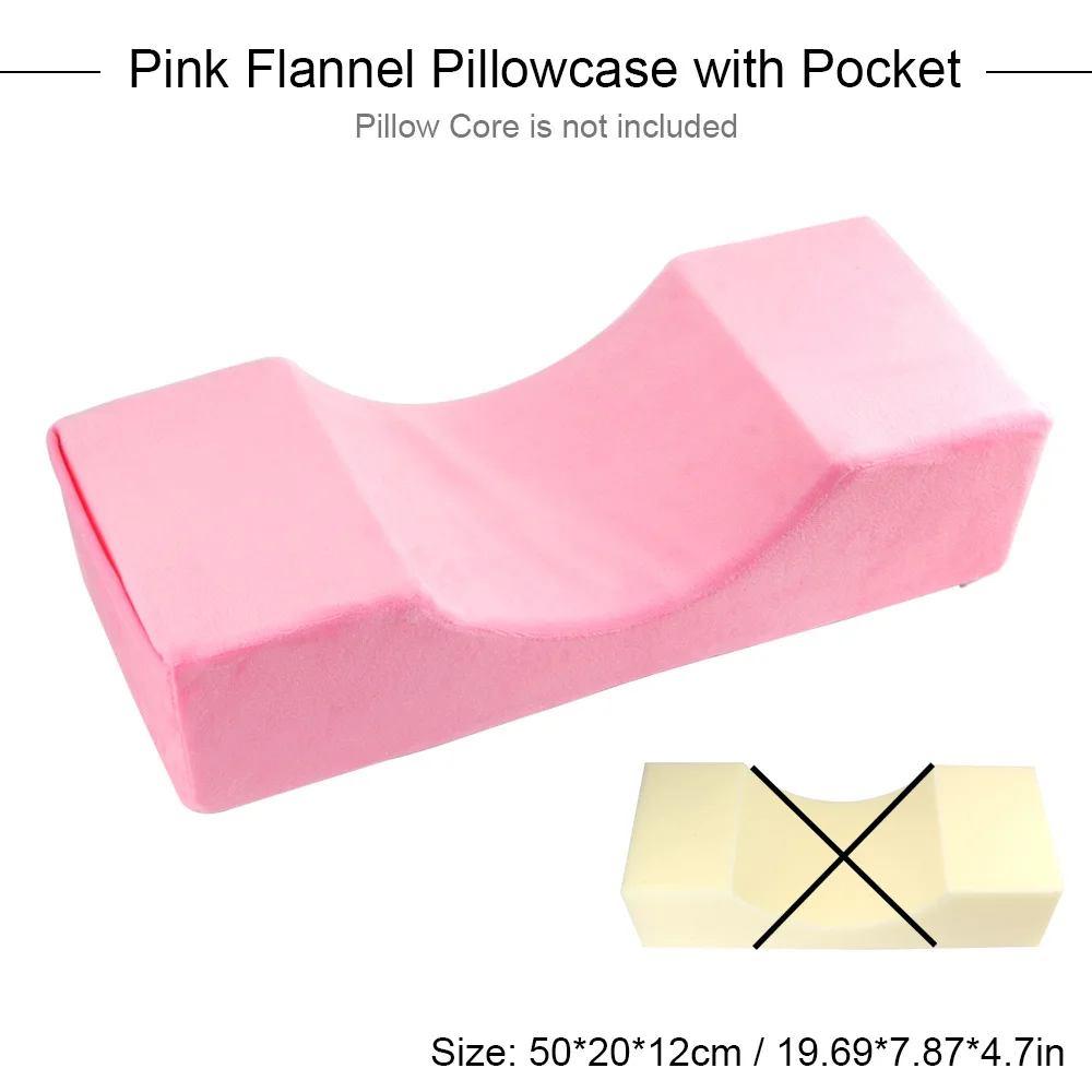 Профессиональная подушка для шейных ресниц наращивание ресниц удлиняющие подушки эргономичная пена памяти салон красоты шеи поддержка Макияж инструмент - Цвет: Pink Pillowcase