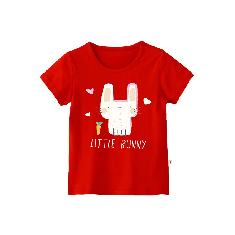VIDMID/Детская летняя одежда, футболки с короткими рукавами для девочек, топы, одежда для детей, футболка с рисунком, хлопковая футболка для маленьких девочек, 4018 40