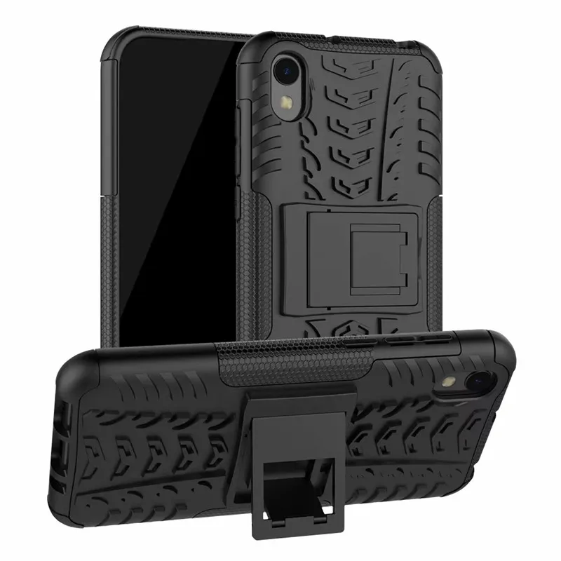black Для huawei Y5 чехол противоударный армированный Жесткий PC мягкий силиконовый чехол-подставка для huawei Honor 8 S KSE-LX9 8 S S8 Honor8S 5,71" - Цвет: black