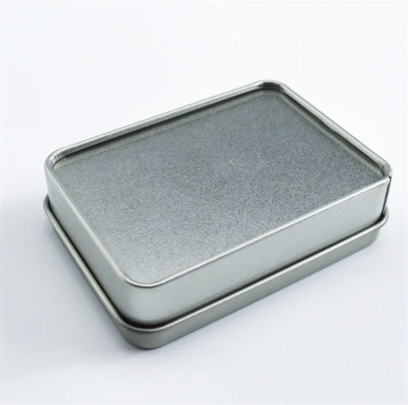 Маленькая металлическая жестяная коробка для хранения, Серебряная коробка для хранения, чехол-органайзер для денег, монет, конфет, ключей