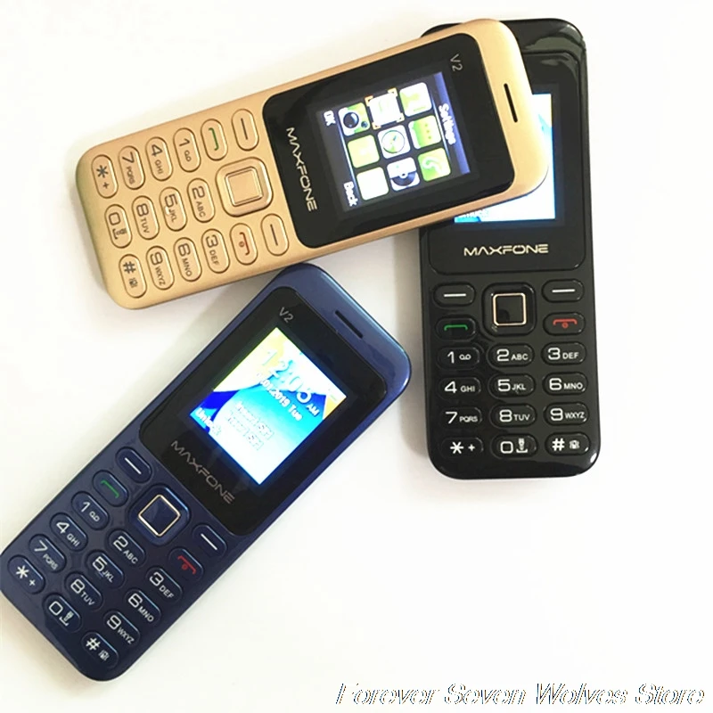 GSM 2G телефон V2 с двумя sim картами для пожилых людей 1200 мА/ч аккумулятор Поддержка