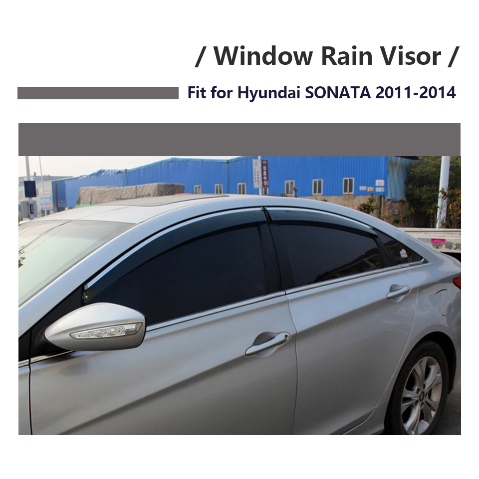 Высокое качество, 4 шт. козырек от дождя и дыма для hyundai Sonata 2013 2012 2011, стильные дефлекторы от солнца, защитные аксессуары