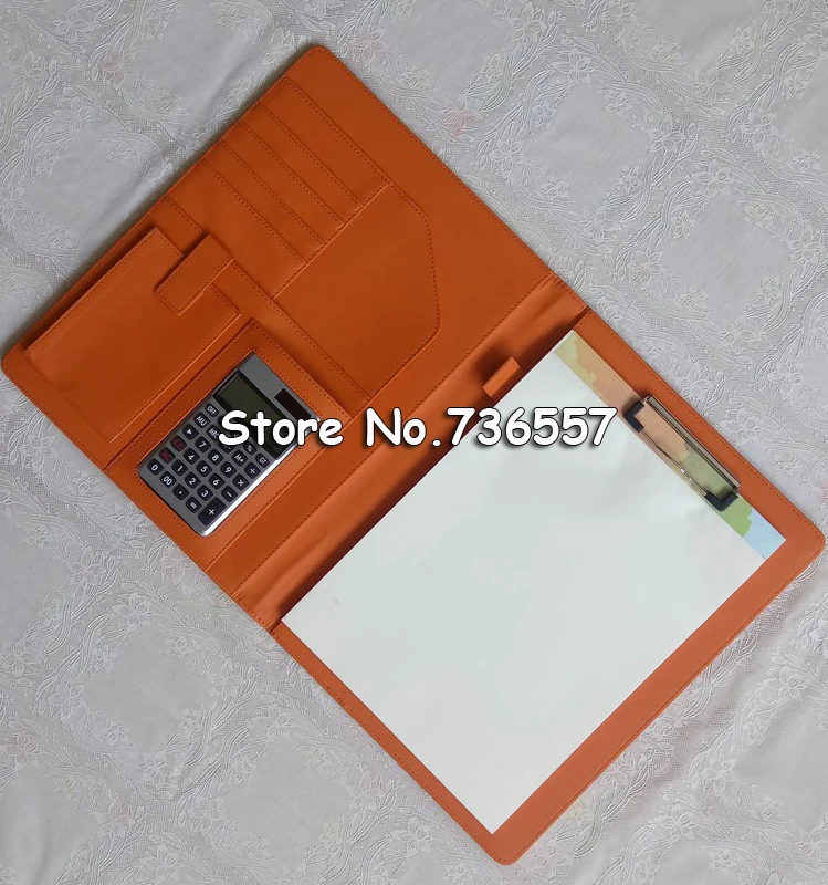 A4 деловой кожаный портфель менеджер документный файл папка держатель краткий чехол с солнечной calculater