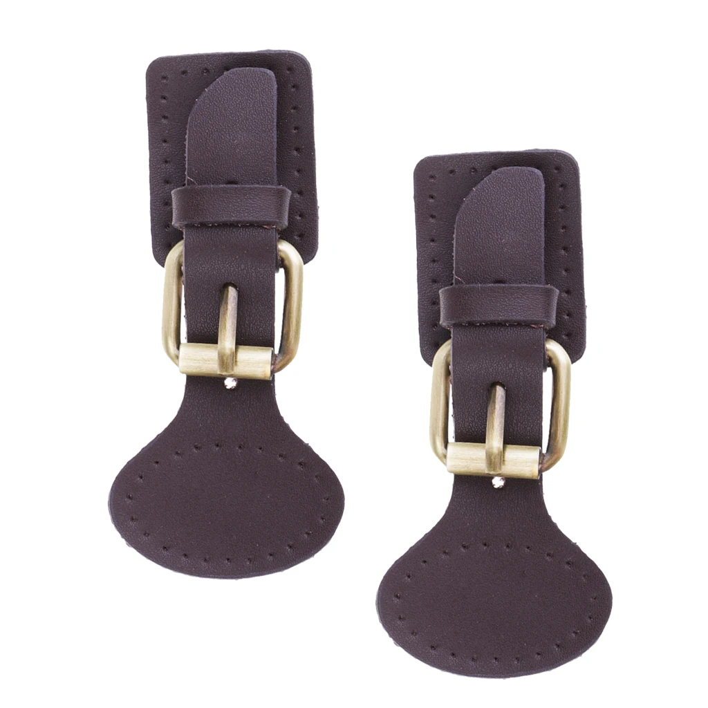2 Sets Sew on Leather Magnetic Snap Buckles Bag Sewing Fasteners DIY Bag Accessorie Brown