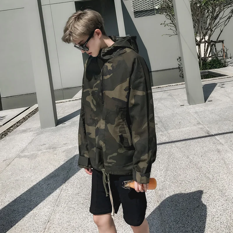 Spring New Fashion Camo Jacket Men Casual Military Wind Hooded Jacket Man Streetwear Hip Hop Loose Bomber Jacket Male Clothes Spring New Fashion Camo Jacket Men Casual Military Wind Hooded Jacket Man Streetwear Hip Hop Loose Bomber Jacket Male Clothes