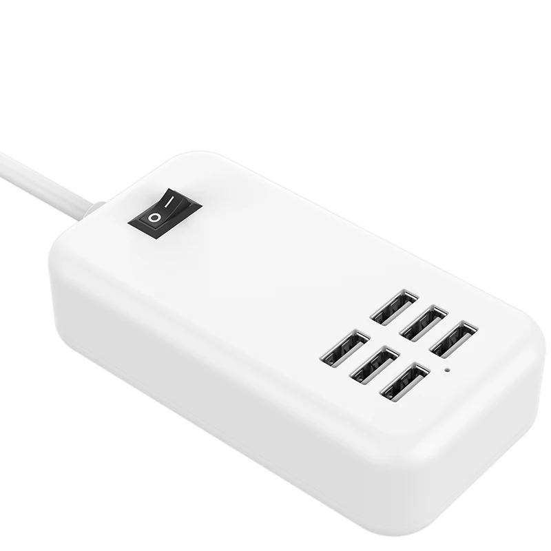 Универсальное сетевое зарядное устройство с 6 USB портами и вилкой Стандарта