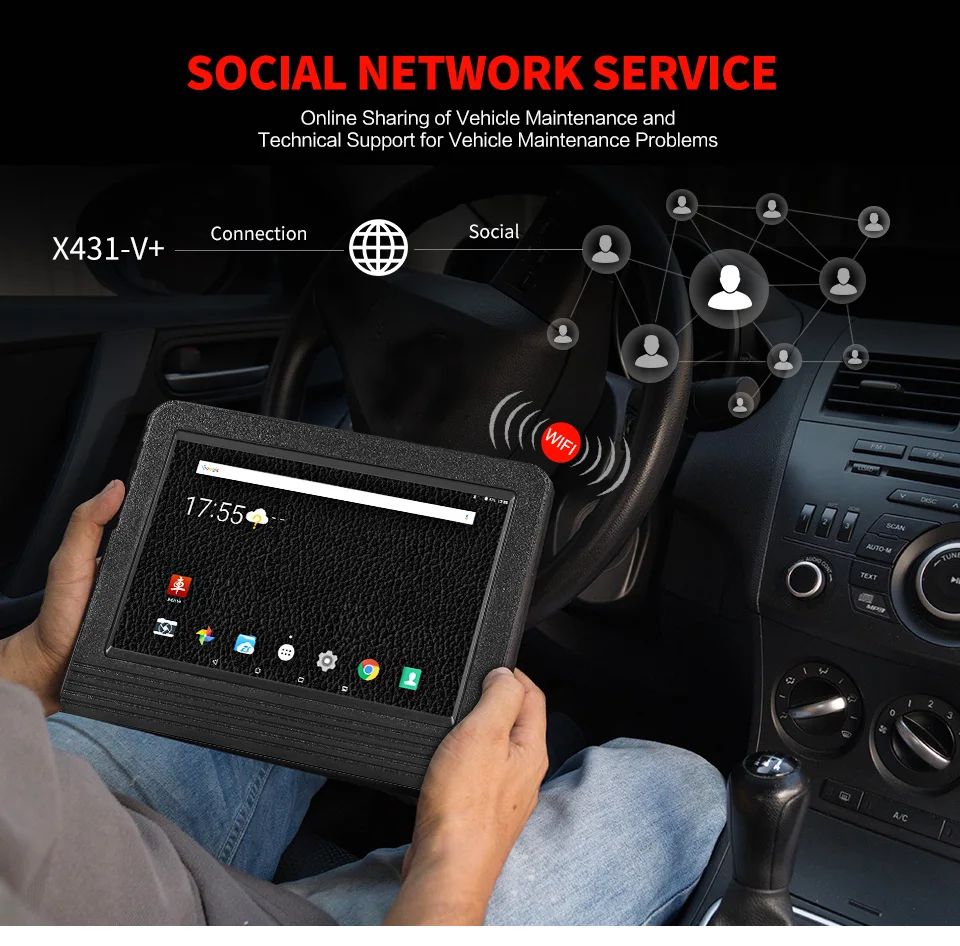 [Launch дилер] Launch X431 V+ сканер полные функции авто OBD2 диагностика Wi-Fi/Bluetooth 2 года бесплатно онлайн-обновлять