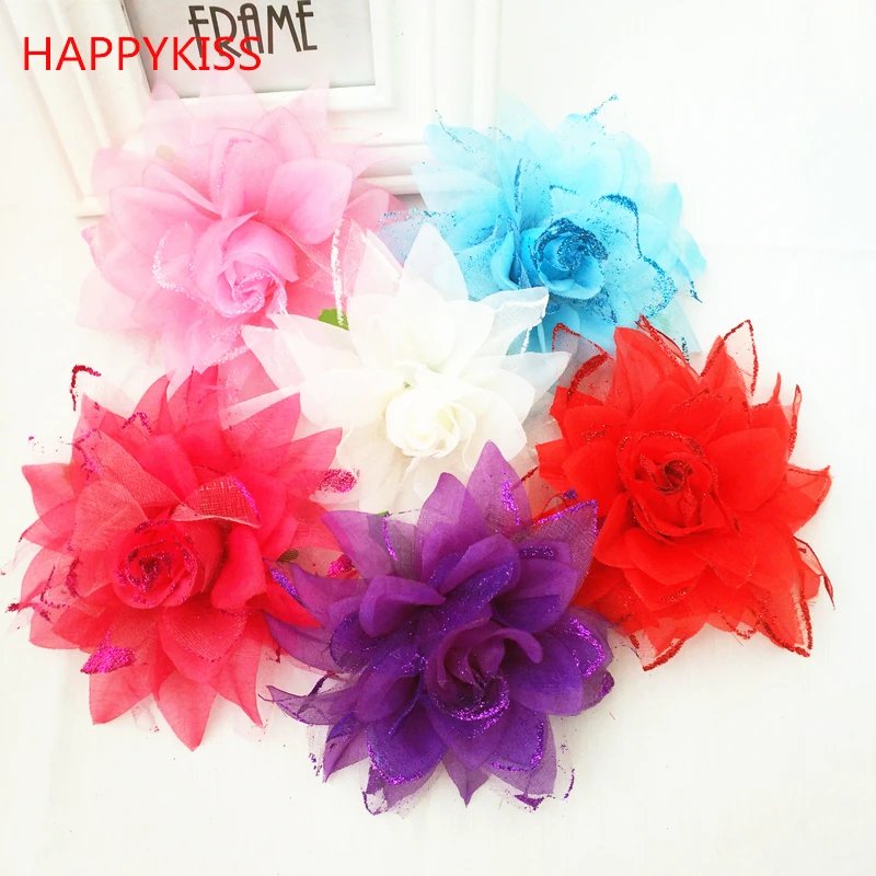 

HappyKiss12PCS Colorful Artificial Silk Flowers Head High Quality DIY Decoration For Home Wedding Party Scrapbooking Fake Flower