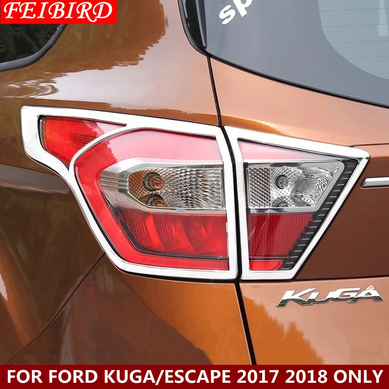 ABS Chrome Tail light Cover Trim For Ford Kuga Escape 2017 2018