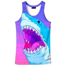 Горячая Распродажа Новая мода 3D мужская акула принт 9 размер повседневная майка на заказ Печать