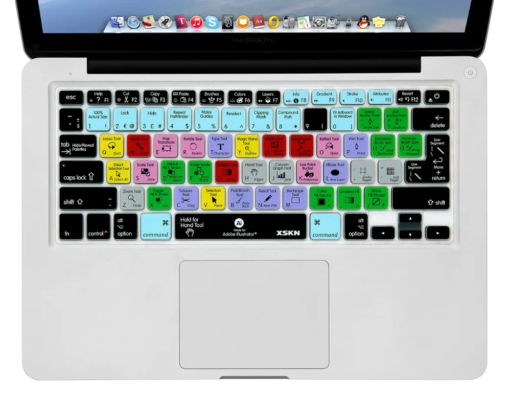 XSKN for Ableton Logic PS AE OS X Avid Keyboard Cover for Apple Macbook Air Pro Retina 13 15 17 inch Release before 2015