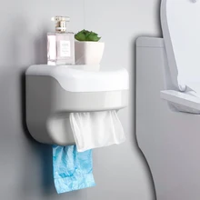 1 шт. Многофункциональный водонепроницаемый настенный держатель для туалетной бумаги полка, туалетный лоток для бумаги рулон бумаги трубка креативный ящик для хранения лоток