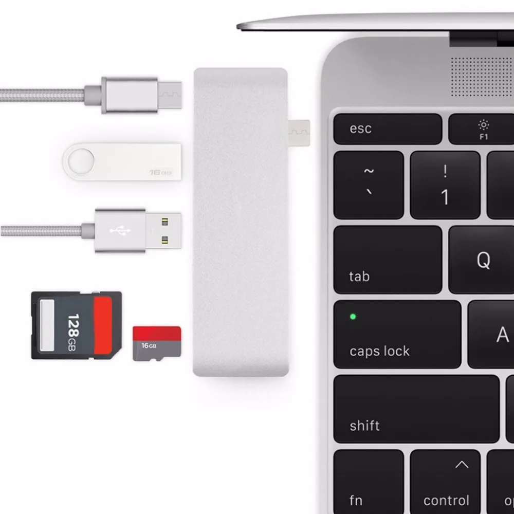 5 в 1 Тип C до USB3.0 концентратор адаптер зарядки синхронизации данных Card Reader Multi-Порты и разъёмы Combo конвертер для macBook Pro