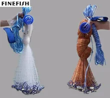 Finefish catch fishing net USA cast nets water hand throw fly fishing network small mesh gill net with sinker and without sinker