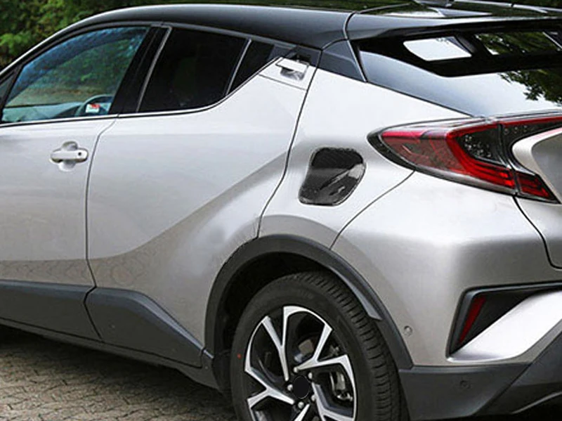 Для Toyota C-HR внешняя Боковая дверь масляный топливный бак облицовочная крышка 1 шт. углеродное волокно стиль автомобильные аксессуары