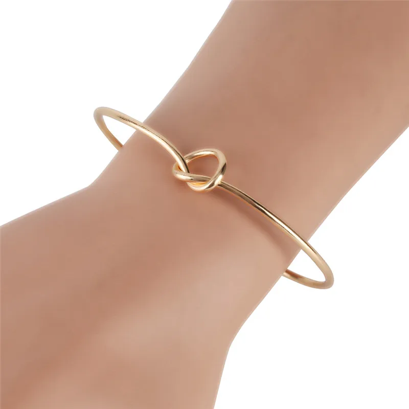 

Trendy Exquisite Heart-shaped Bracelet Half Open Black RoseGold Silver Womens Fashion Jewelry Bangles