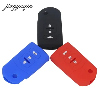 Keyforkess 30pcs di Vibrazione Del Silicone Copertura di Chiave Dell'automobile per MAZDA 2 3 M3 M5 M6 RX-8 MX-5 Atenza CX5 CX7 CX9 3 Tasto del Telecomando Fold Copertura Fod