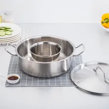 Горячий горшок кастрюля для приготовления утки, утолщенная кастрюля из нержавеющей стали для мамы, бытовая кастрюля, суповая сковорода с двумя вкусами, чаша для натирания, китайская посуда